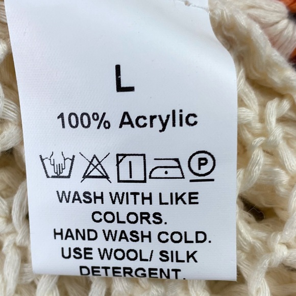 Shein crochet grannycore colorful cardigan women's size large - Picture 5 of 9